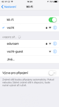 Výběr Wi-Fi sítě