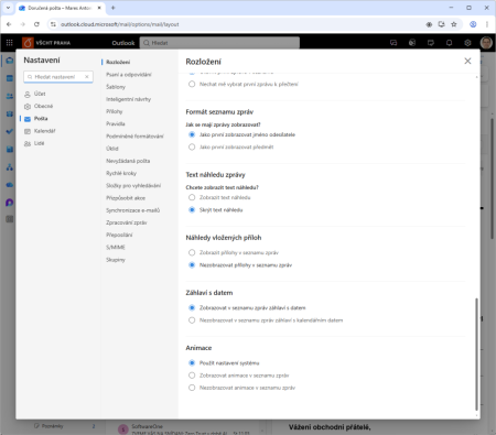 Nastavení zobrazení - část 3